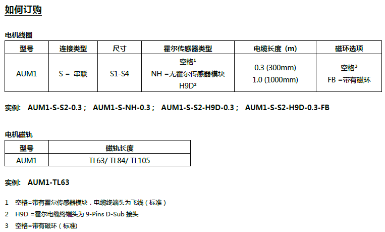 AUM4直線電機(jī)